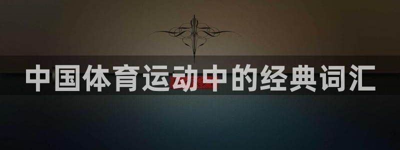 JJB竞技宝官方正版app科技：中国体育运动中的经典词汇